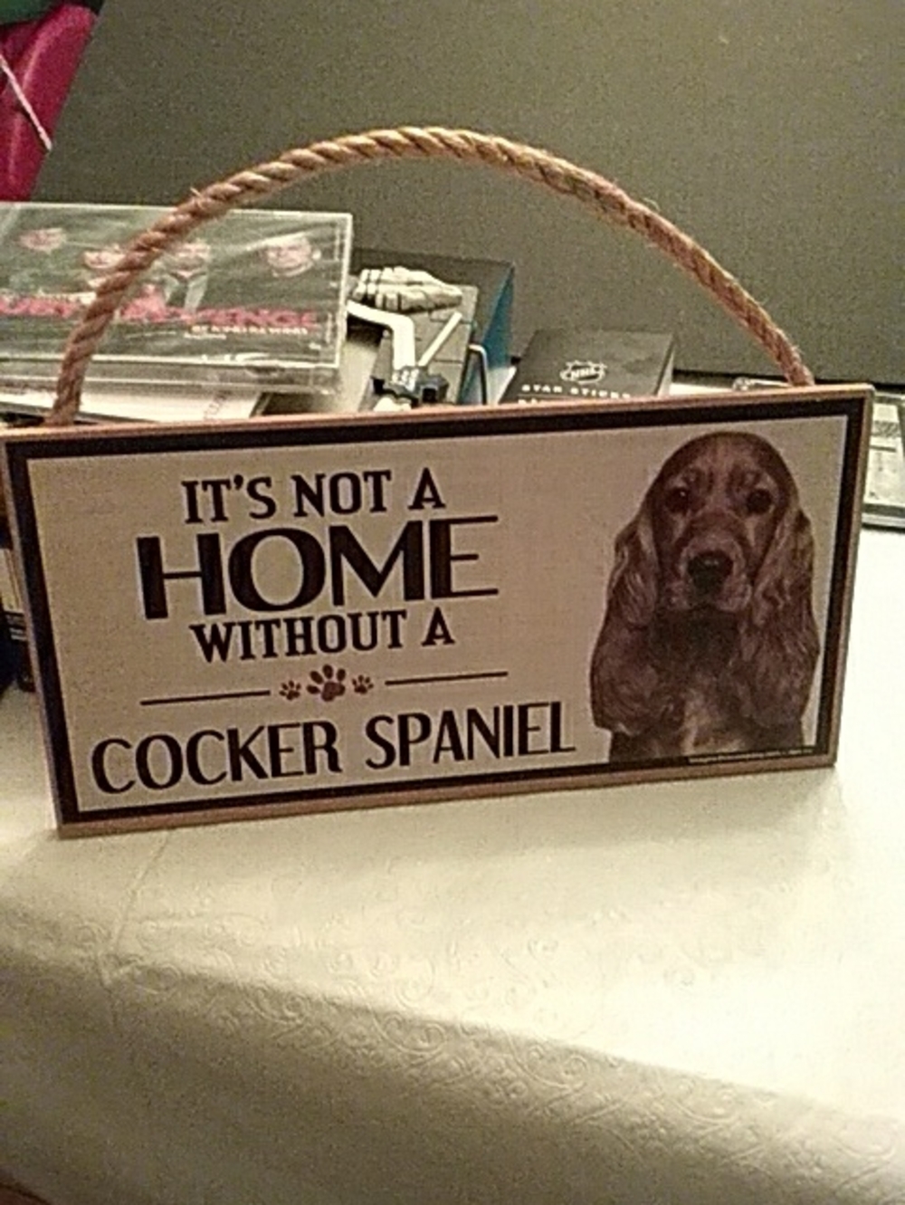 Decorative Cocker Spaniel Wall Sign - Brown